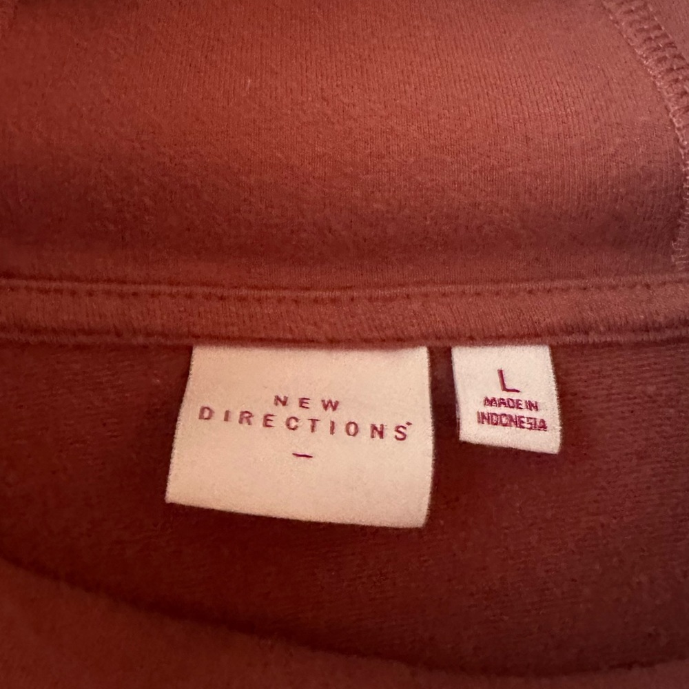 New Directions Split Funnel Neck Pullover Size L … - image 3